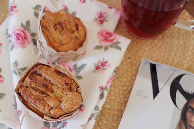 muffins de avena con manzana
